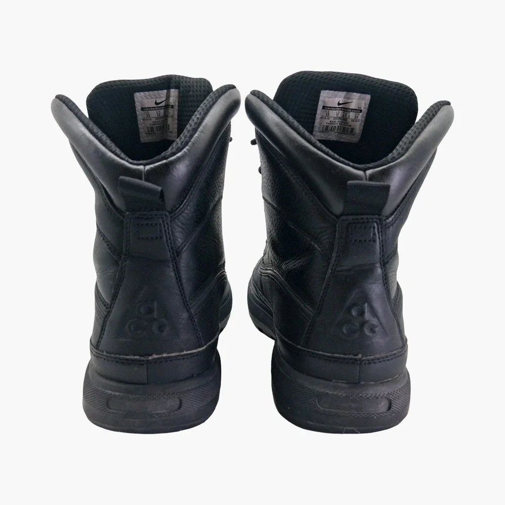 Nike ACG Hiking Boots Mens 13 Black Leather ACG Duck Winter Ankle 523393-090
